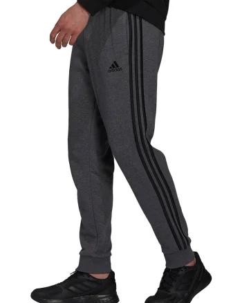 Pantaloni sport cu snur in talie, Gri inchis melange