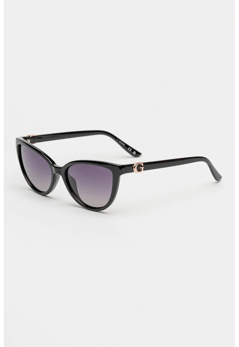 Ochelari de soare cat-eye cu lentile in degrade, Negru