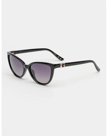 Ochelari de soare cat-eye cu lentile in degrade, Negru