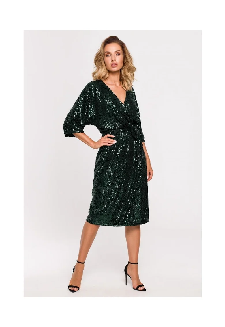 Rochie midi din paiete, Poliester