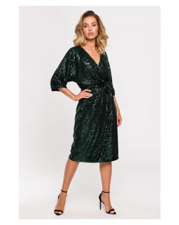 Rochie midi din paiete, Poliester