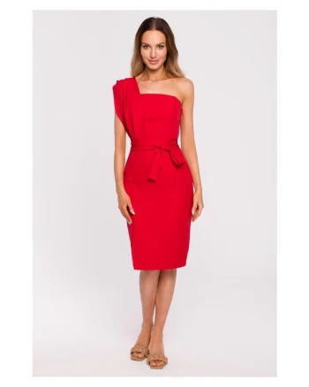 Rochie cambrata pe un umar,