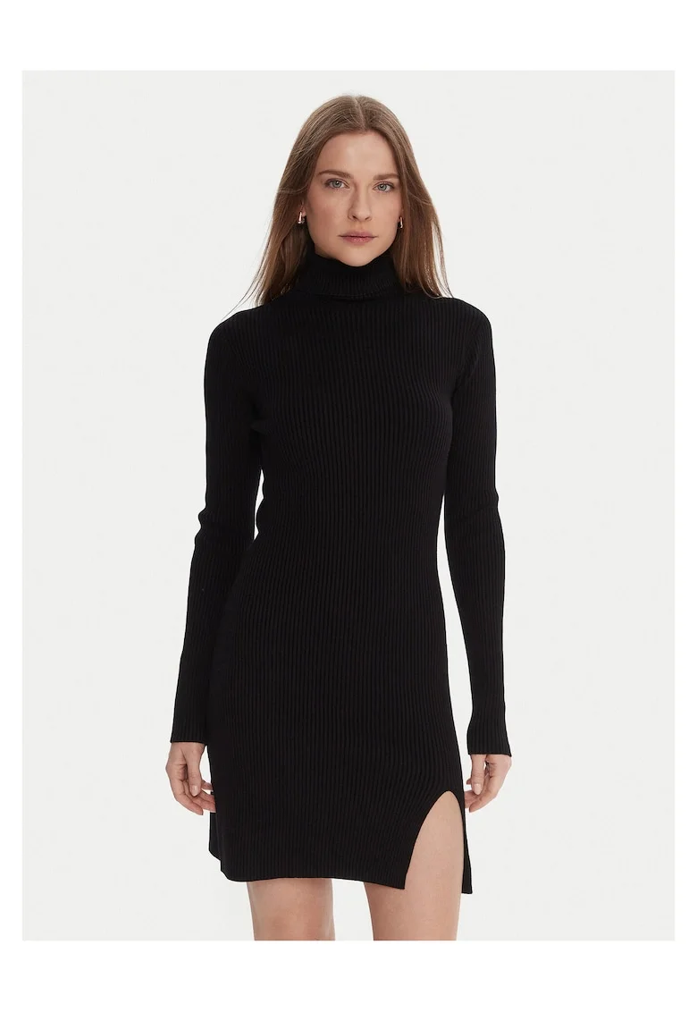 Rochie tricotata de dama dwqfwq, Negru