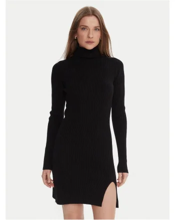 Rochie tricotata de dama dwqfwq, Negru