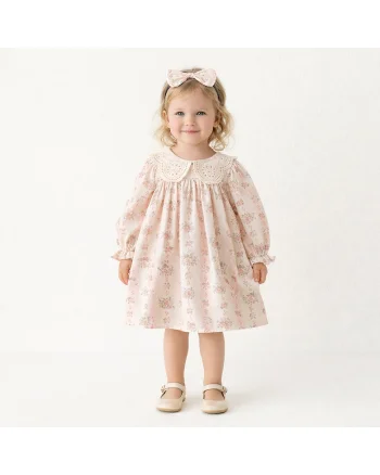Rochie Roz Fetite cu Floricele Eliza