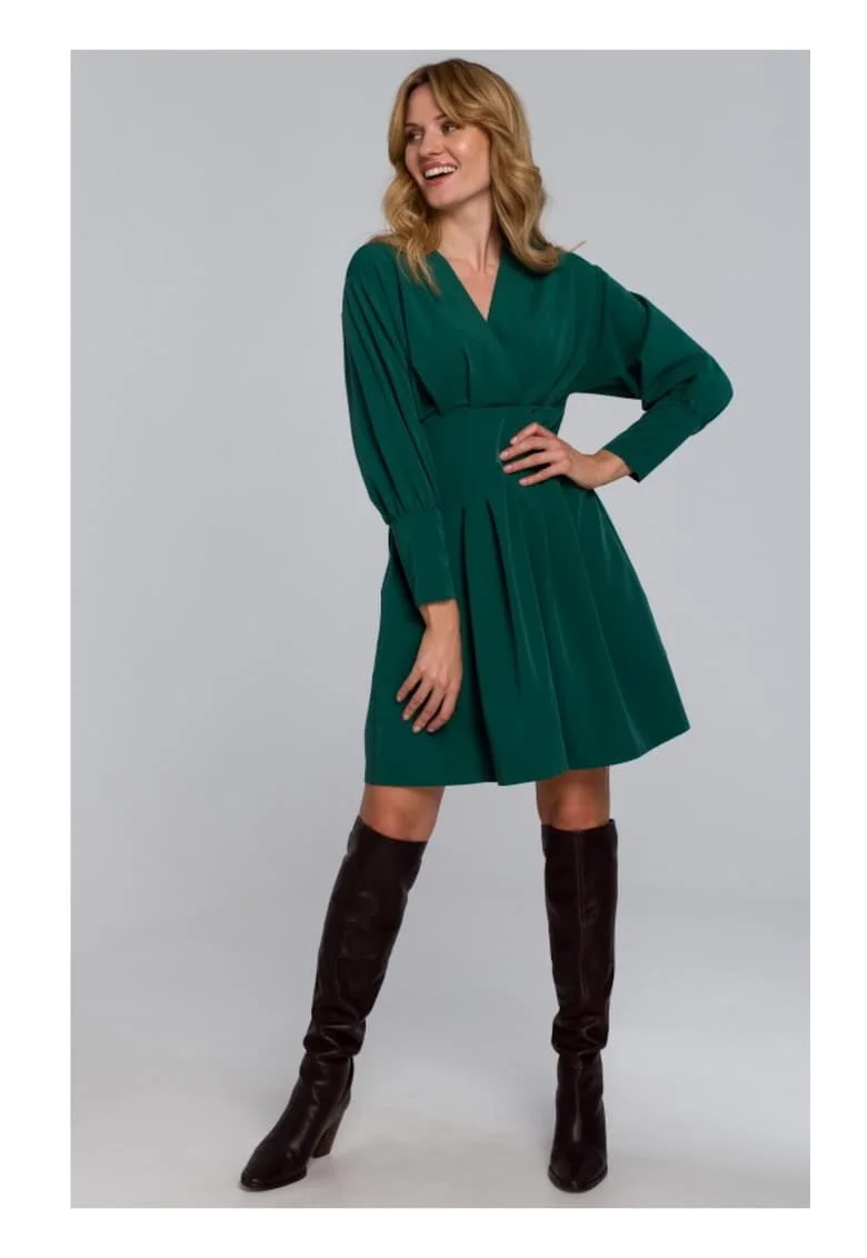 Rochie kimono,  Poliester, Rosu