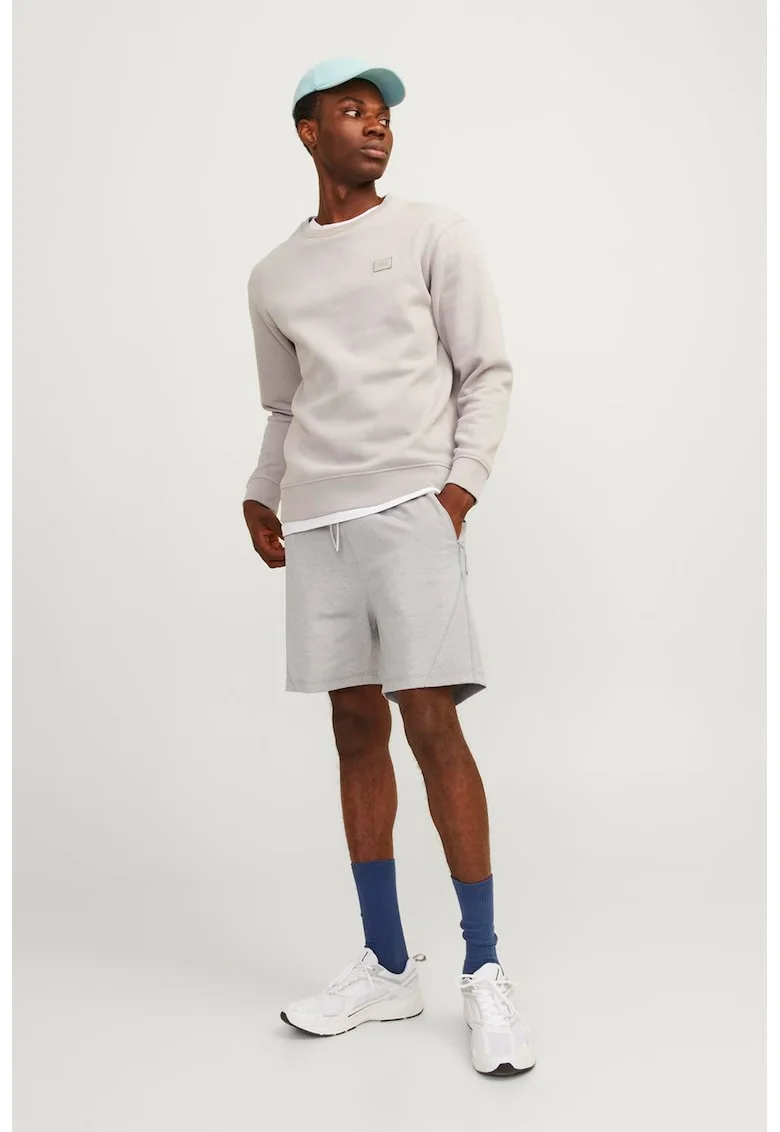 Pantaloni scurti cu buzunare cu fermoar Gordon, Gri deschis