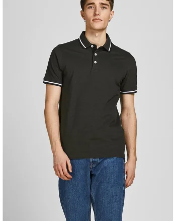 Set de tricouri polo cu croiala slim fit Paul - 2 piese, Verde padure/Bleumarin