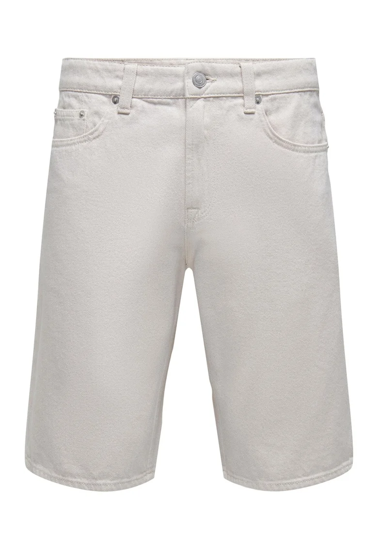 Pantaloni Scurti barbati,  301848226, Bumbac, Alb, Alb