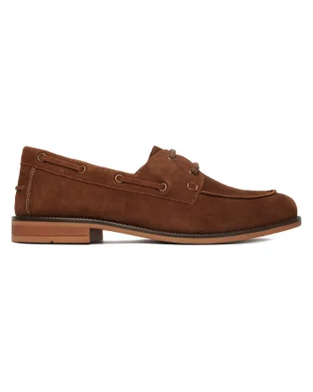 Pantofi dama,  piele naturala, maro, varf rotund,