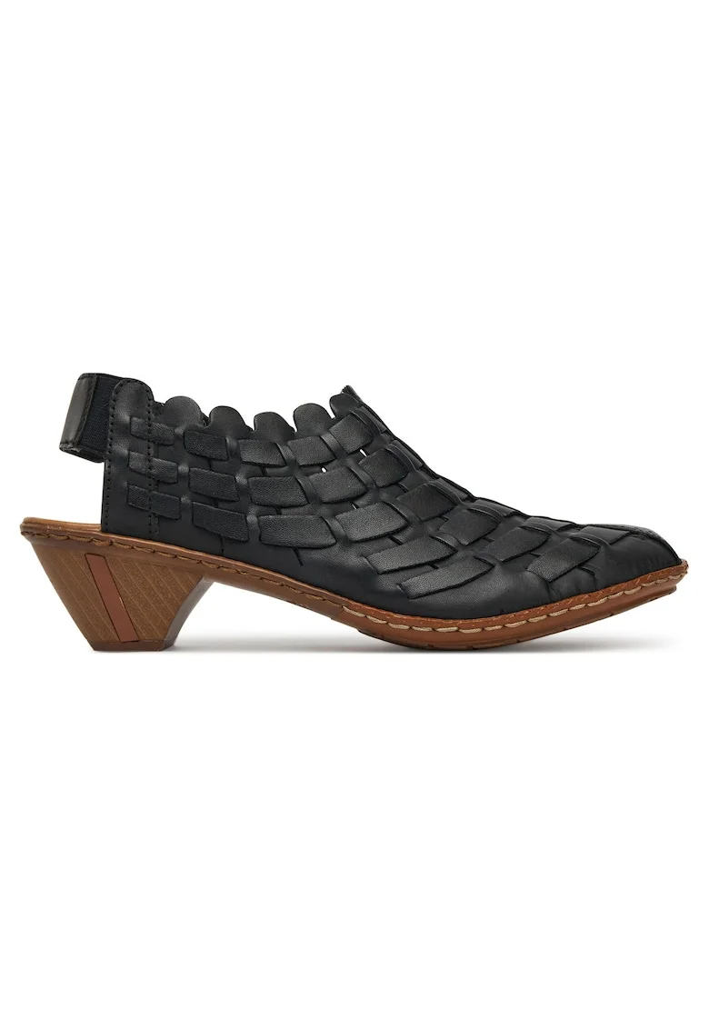 Pantofi dama,  model 46778-01, piele naturala, negru,