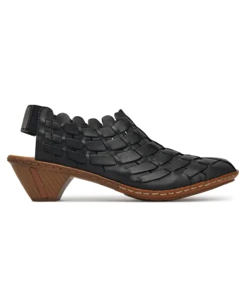 Pantofi dama,  model 46778-01, piele naturala, negru,