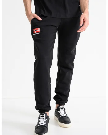 Pantaloni de trening din amestec de bumbac Maracana, Rosu/Alb/Negru