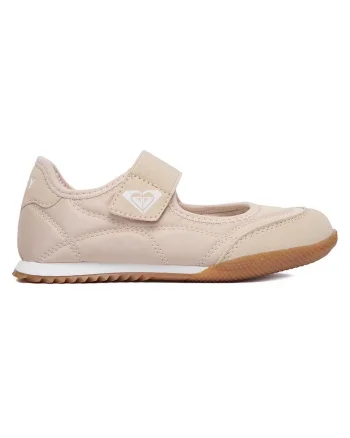 Balerini copii  bej, textil, sistem Velcro,