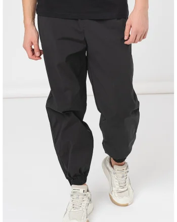 Pantaloni uni cu talie medie, Negru