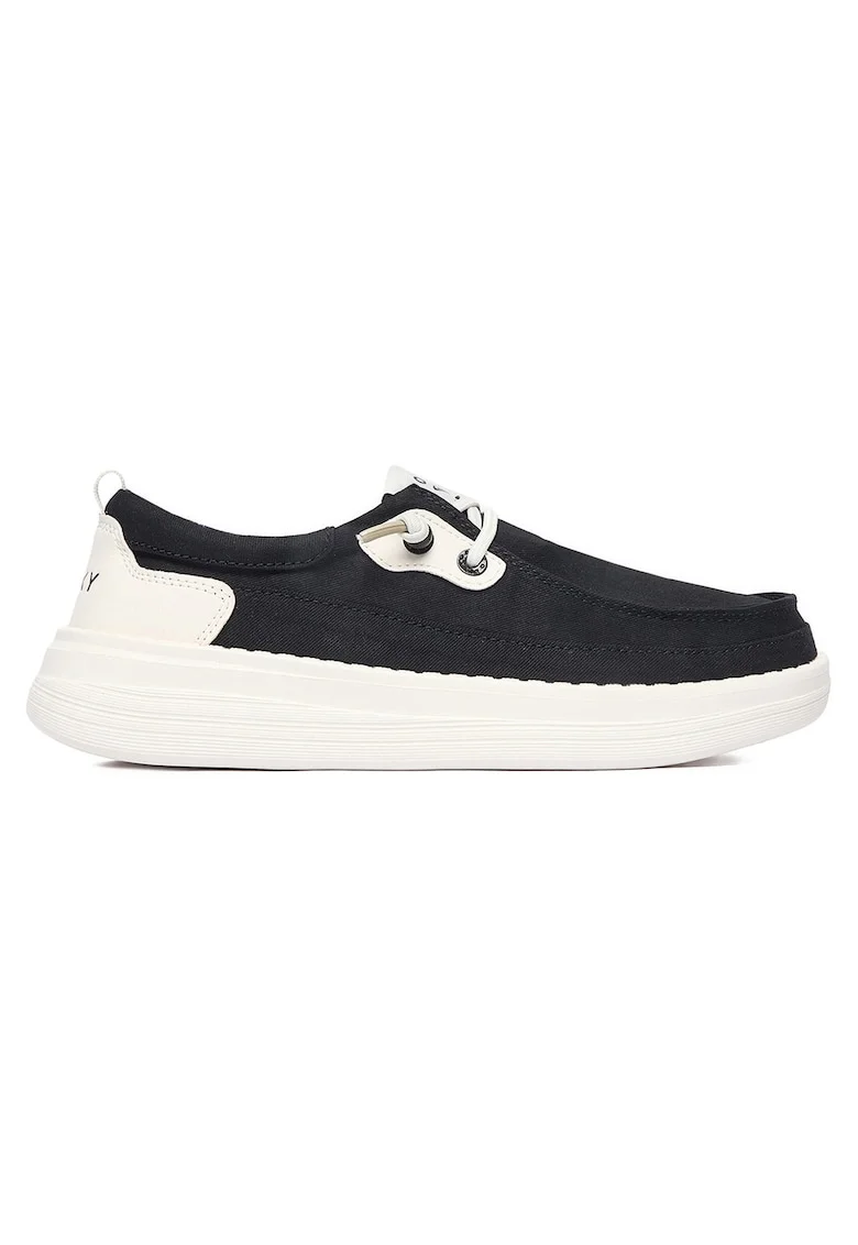 Pantofi sport dama  negru, textil, varf rotund,