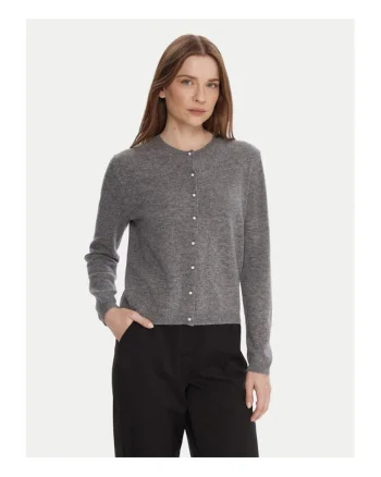 Cardigan dama,  Gri, 100% lana virgina, Gri