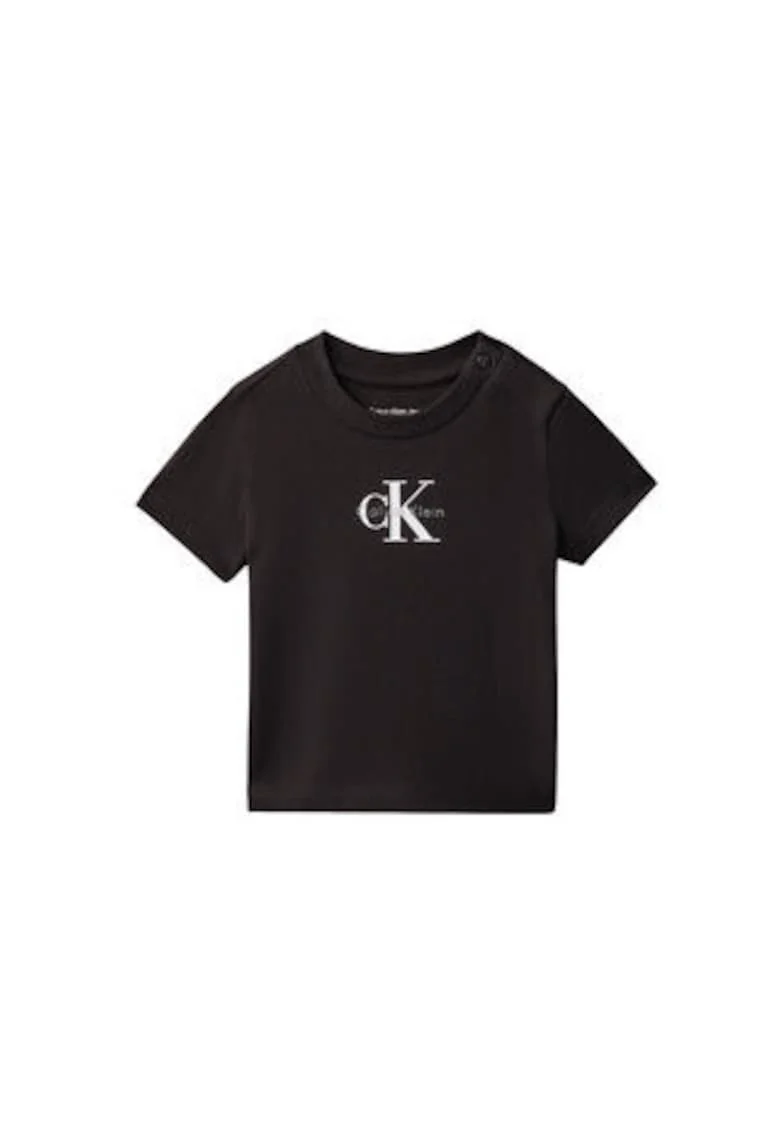 Tricou din bumbac cu imprumeu logo