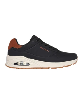 Pantofi sport cu insertii de piele intoarsa Uno-Suited On Air, Alb/Negru