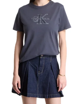 Tricou dama,  Bumbac, Gri.