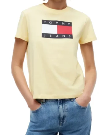 Tricou dama,  Bumbac, Galben