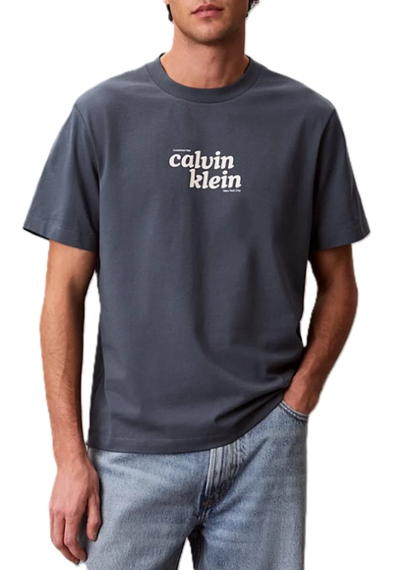 Tricou barbati,  Bumbac,Gri