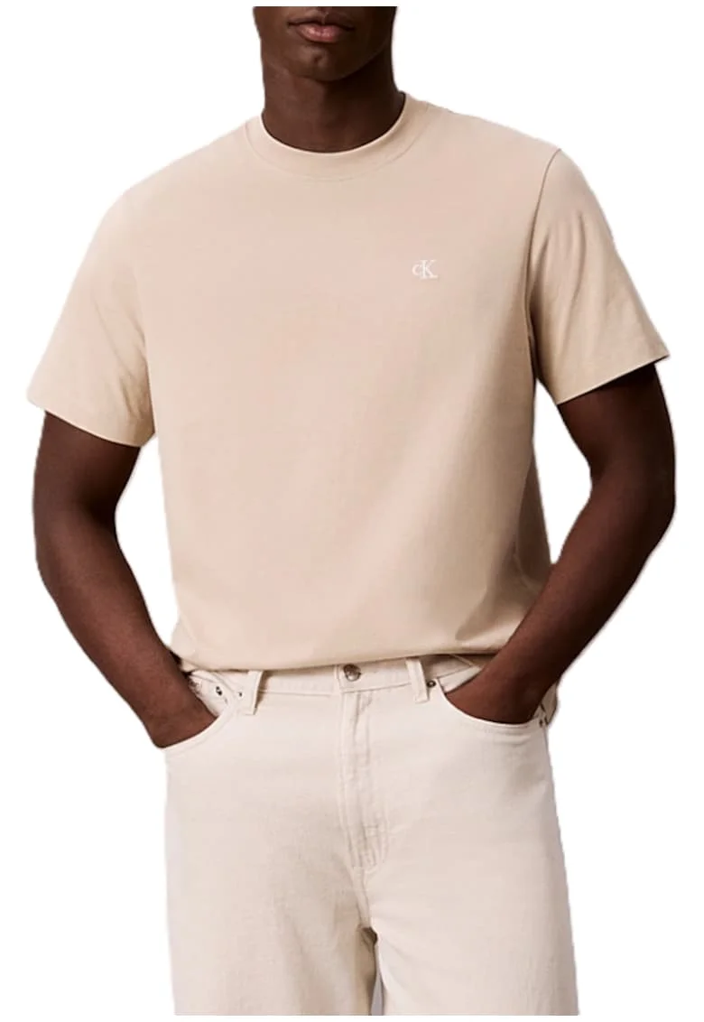 Tricou barbati,  Bumbac, Crem