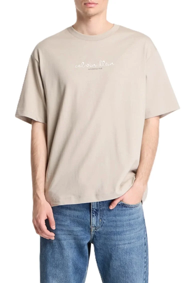 Tricou barbati,  Bumbac,Crem