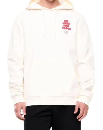 Hanorac barbati TRAIN GRAPHIC SERIES M HOODIE RN COFT SPORTS,  Bumbac, Alb, Alb
