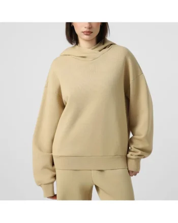 Hanorac dama FULLNESS VIGOR7 W HOODIE RN,  Bumbac, Crem, Crem