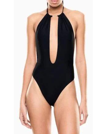 Costum de baie dama WATER SPORTS BW METAL LOGO W 1 PIECE,  Poliester, Negru, Negru