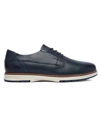 Pantofi barbati,  bleumarin, piele naturala varf rotund
