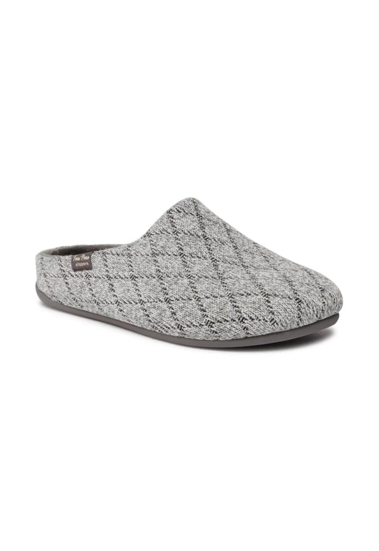 Papuci de casa barbati,  303201, Textil, Gri