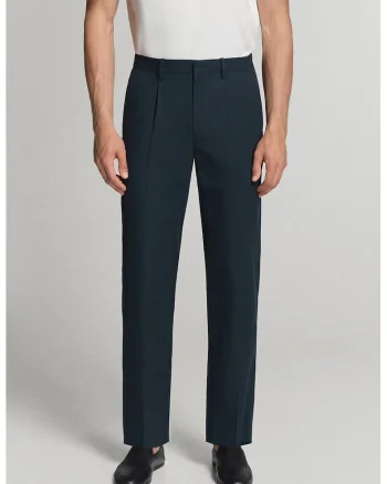 Pantaloni eleganti slim-fit din amestec de lyocell, Albastru ultramarin