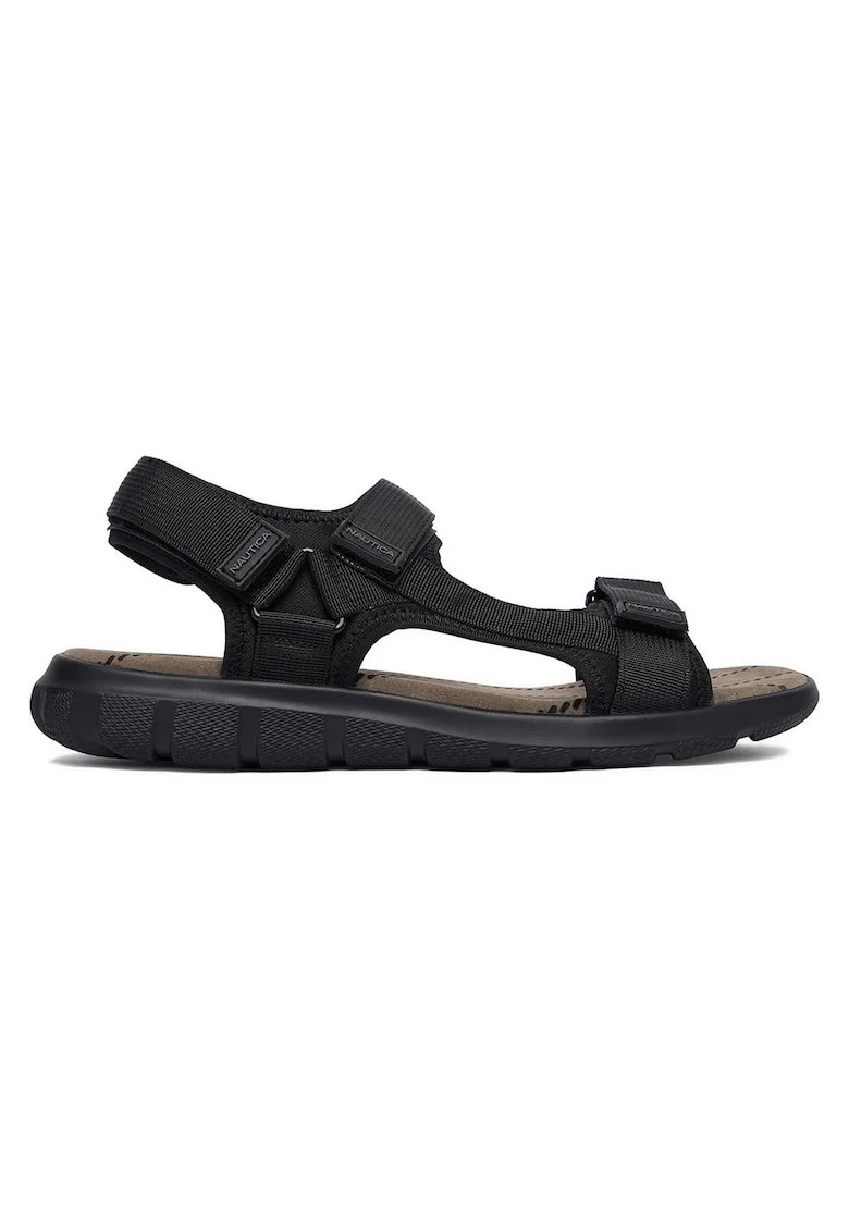 Sandale barbatesti,  negru, textil, sistem inchidere Velcro,