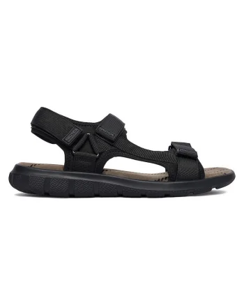 Sandale barbatesti,  negru, textil, sistem inchidere Velcro,