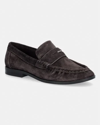 DKNY loafers slip-on pentru femei din piele întoarsă DAWES