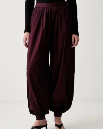 Rotate pantaloni pentru femei din bumbac