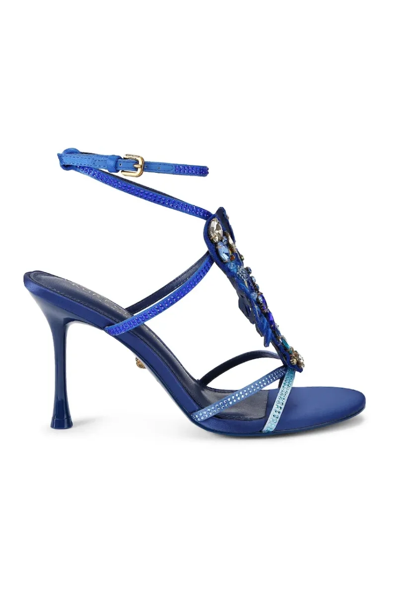 Kurt Geiger London sandale cu toc înalt Lobster Sandal Blue Fabric
