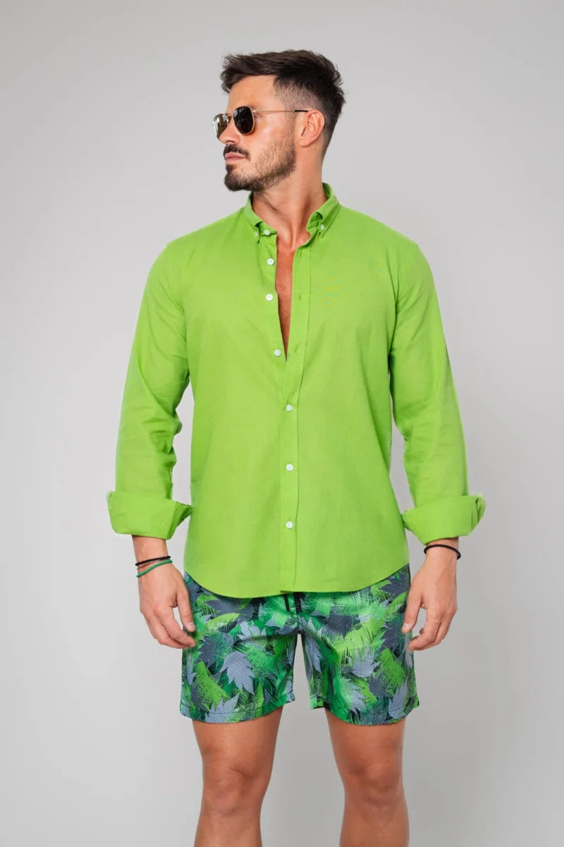 Camasa din 100% In de plaja Green