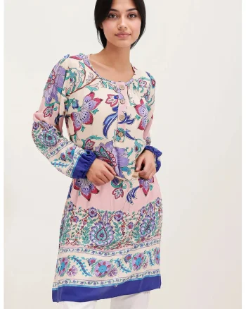 Rochie mini viscoza satinata multicolor, Violet