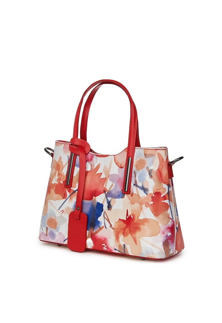 Geanta dama din piele cu model floral Mariella FF4