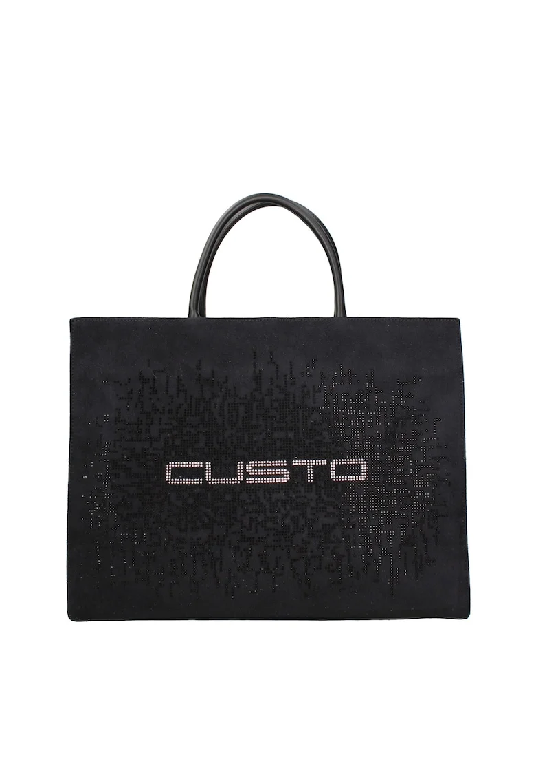 Geanta tote cu logo, Negru