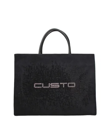 Geanta tote cu logo, Negru