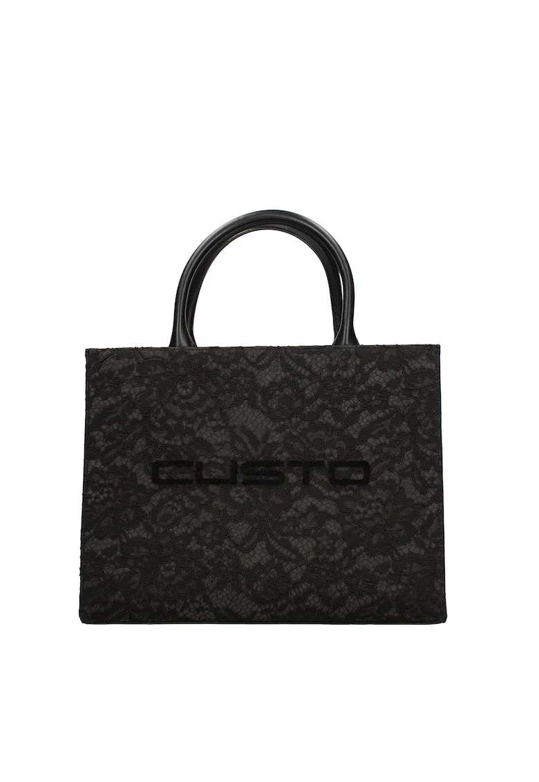 Geanta tote cu logo Aurelia Plus, Negru