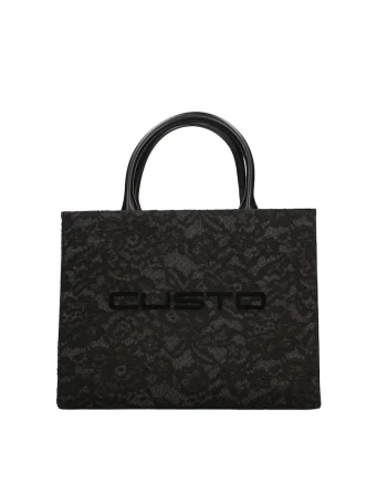 Geanta tote cu logo Aurelia Plus, Negru