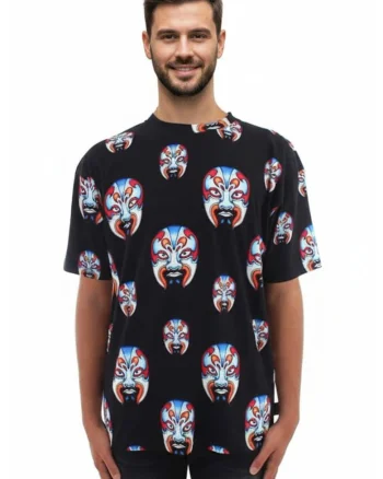 Tricou lejer cu model grafic,