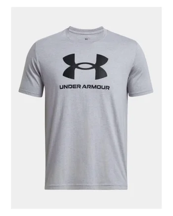 Tricou lejer cu imprimeu logo, Gri
