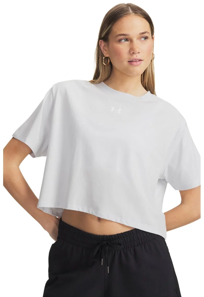 Tricou crop Rival Boxy, Gri deschis