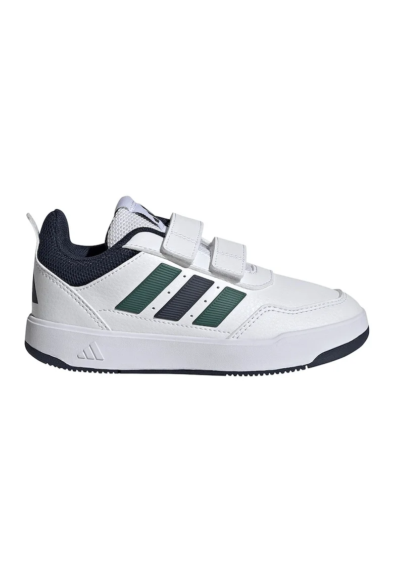 Pantofi sport Tensaur Sport 3.0 de piele ecologica cu velcro, Alb optic/Gri antracit